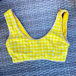 Hammies reversible gingham bikini top